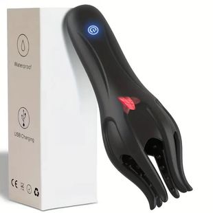 Electric shock tongue licking aircraft cup men's automatic penis trainer glans exerciser adult masturbation sex products