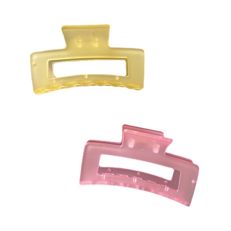 8,8 cm de estilo coreano personalizado transparente esmerilado clip de nuevo cabeza horquilla femenina geométrica accesorios para el cabello joyería múltiple tiburón clip