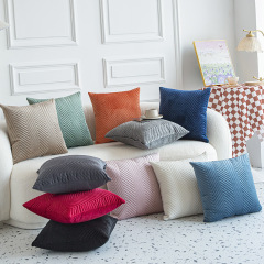 簡約純色新款立體絎縫壓花抱枕套含芯家居沙發客廳靠背套一件代發