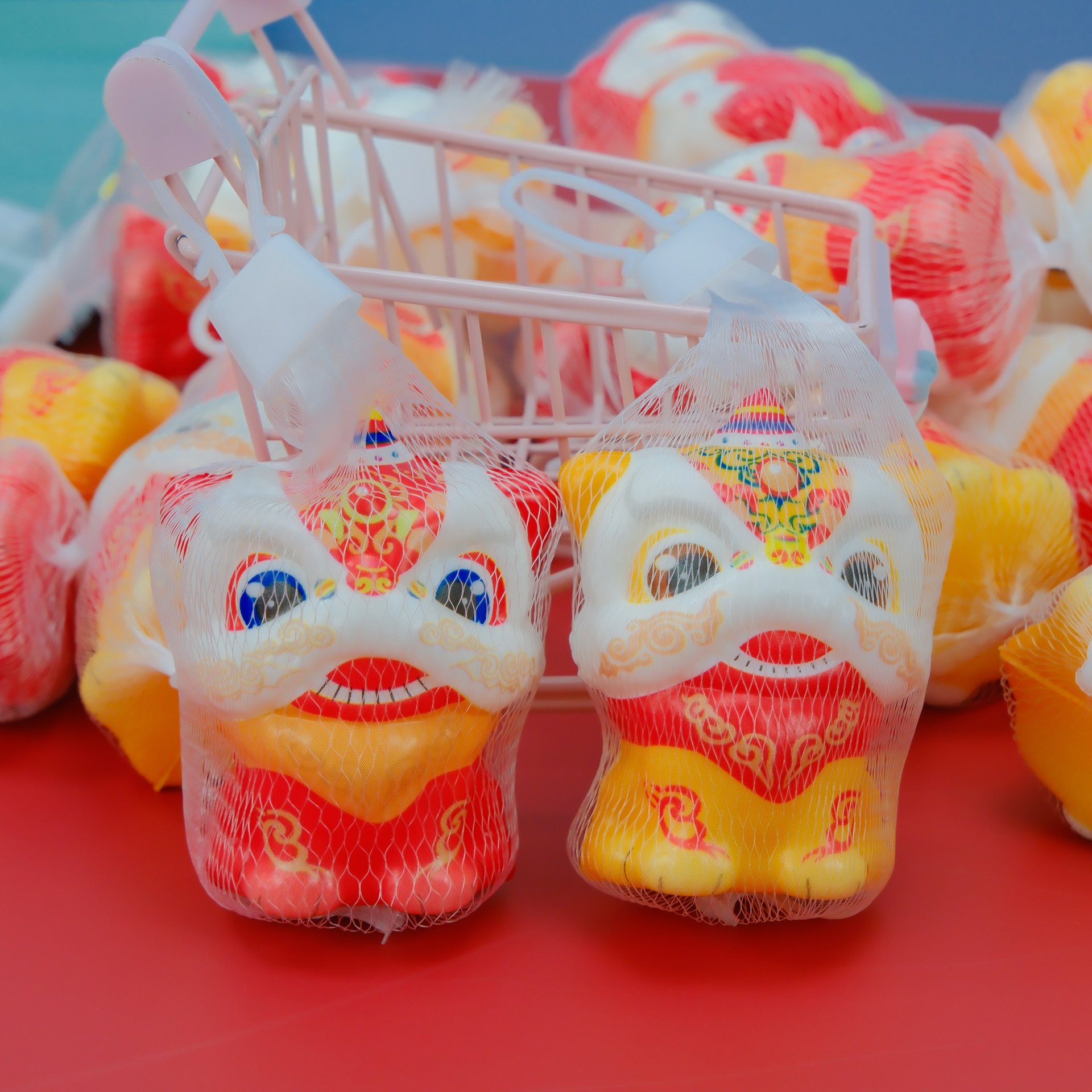 New Year Lion Dance Stress Relief Toy Squishy Slow Rebound Decompression Toy Ring Doll Machine Birthday Gift