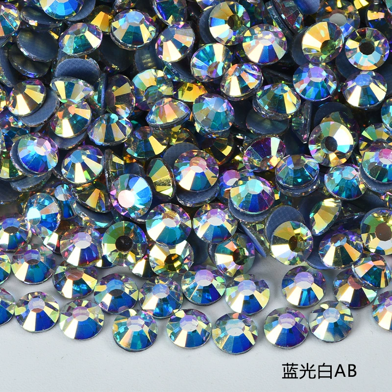 Hot‑fix rhinestones SS3–SS30, glass crystal round flat‑back, 1440 pcs per pack (hot‑melt)