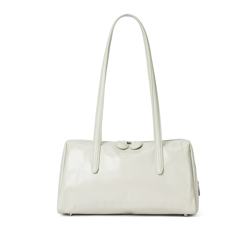 Women's 2024 New Retro Tote Bag, Niche Luxury Underarm Bag, Genuine Leather Large Capacity Commuter Shoulder Bag - Thumbnail 7