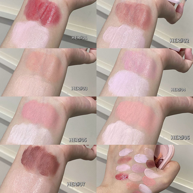 采菁选半熟淡颜双色腮红膏哑光提亮自然提气色水光感腮红美妆胭脂|undefined