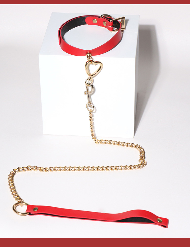 SM Collar with Leash and Handcuffs Set, Metal and Leather Restraint Kit for Couples — detail image 29