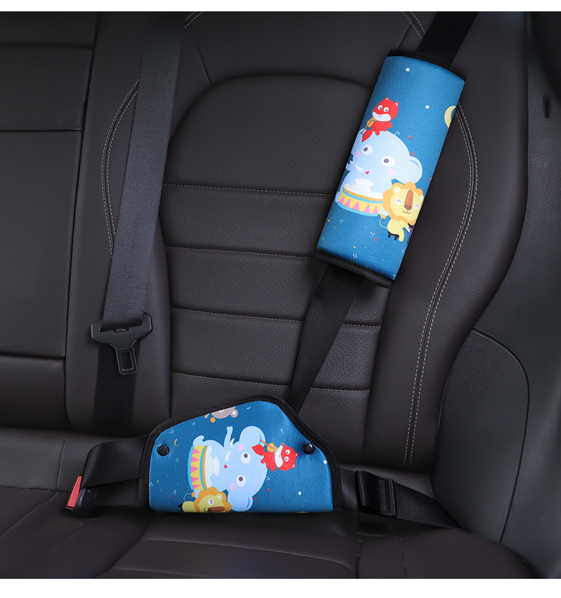 Children's Car Seat Belt Adjusting Fixer Cute Cartoon Baby Car Rear Sleeping Anti-Neck Shoulder Cover