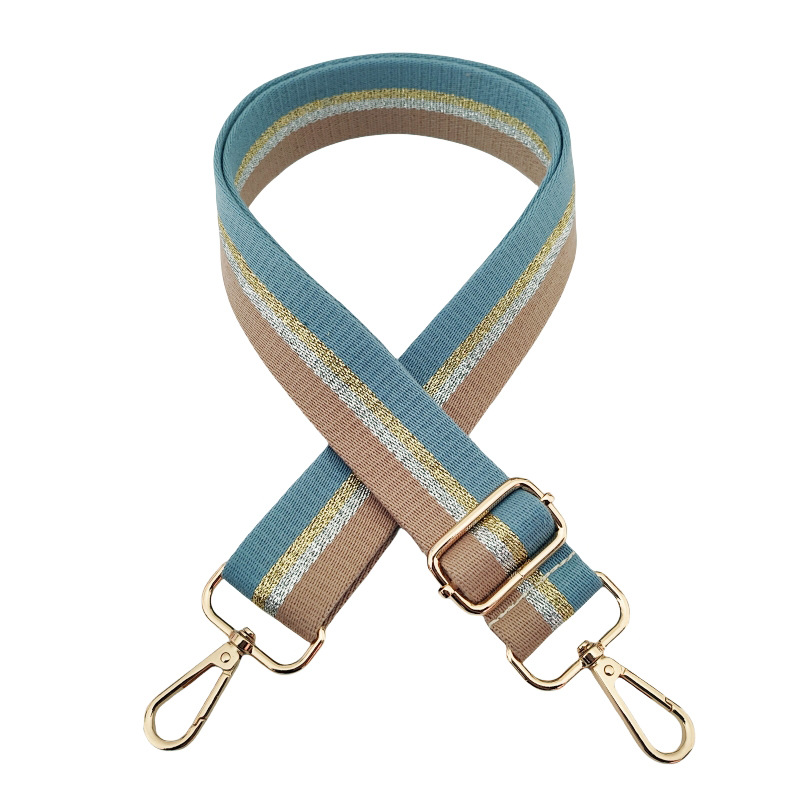 Polyester Cotton Color Block Stripe Bag Strap display picture 5