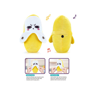 Popular Novelty Electric Sensor Interactive Toy Banana Rhythm Piano Plush Wholesale Early Education Interactive Sensor