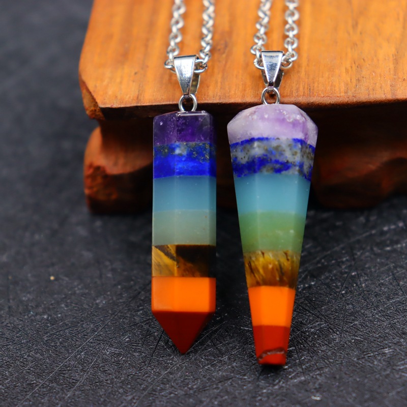 Fashion Geometric Natural Crystal Plating Pendant Necklace 1 Piece