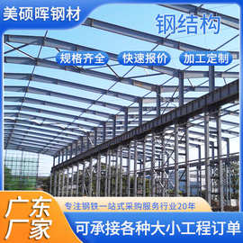 佛山钢结构厂家厂房仓库建筑建材钢结构工程隔层加工钢结构