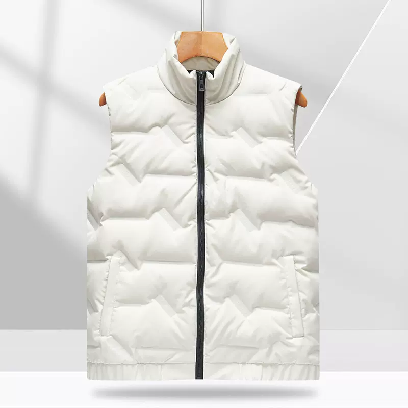 2023新款羽绒马甲男士秋冬季立领白鸭绒潮流保暖休闲马夹外套男款