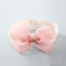 新生儿女宝宝婴儿发带蕾丝棉线囟门头带公主满月头花蝴蝶结儿童饰