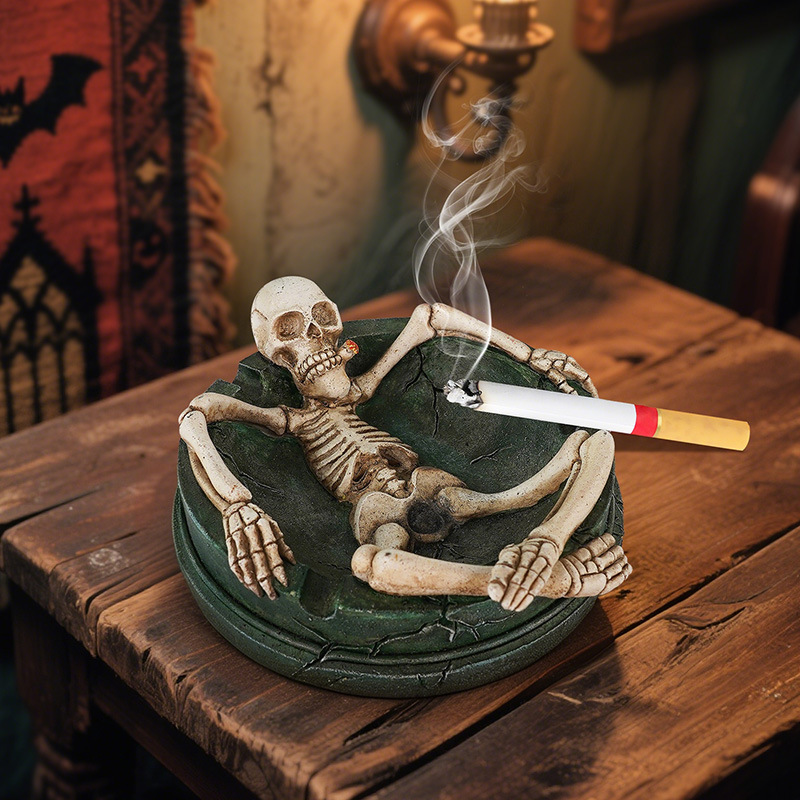  New Product Creative Personalized Skull Human Body Resin Ashtray Home Desktop Decoration Ornaments Halloween Gifts