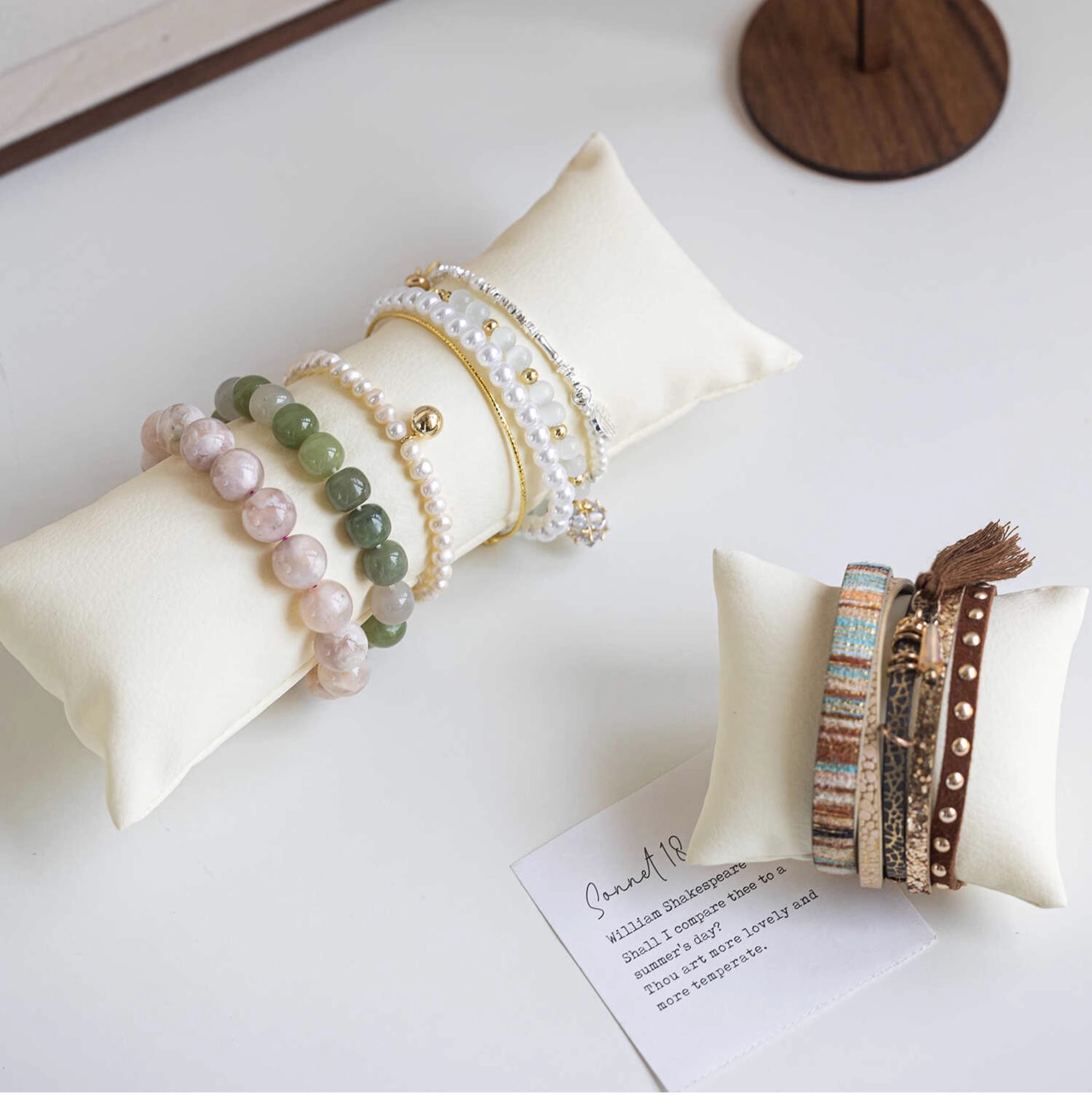 2 Pieces Set Flannel Simple Style Solid Color Jewelry Display display picture 4