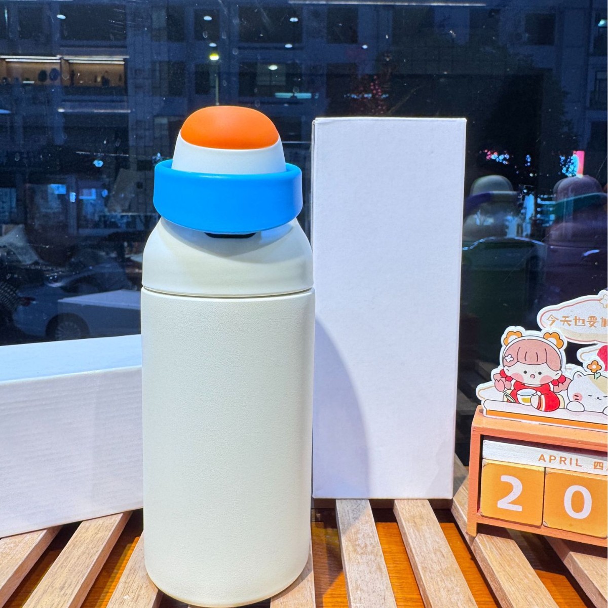 Nuevo alto valor facial dopamina doble bebida taza de aislamiento de agua simple portátil 316 taza de rebote de acero inoxidable hervidor deportivo