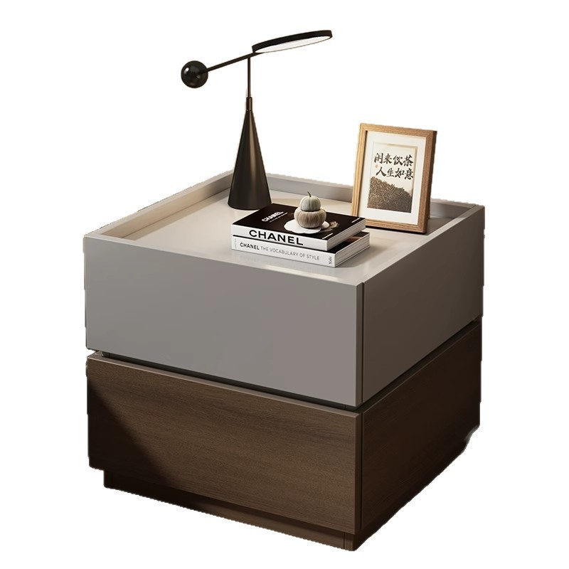 Mesita de noche Creative DIY Red Red Combinación 2025 Nuevo gabinete de almacenamiento Dormitorio doméstico Armario de almacenamiento simple y moderno