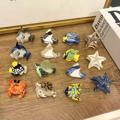 新商品の海洋シリーズの小魚海星の酢酸は小さいサイズのかわいいカメのサメを挟んで髪を挟みます。