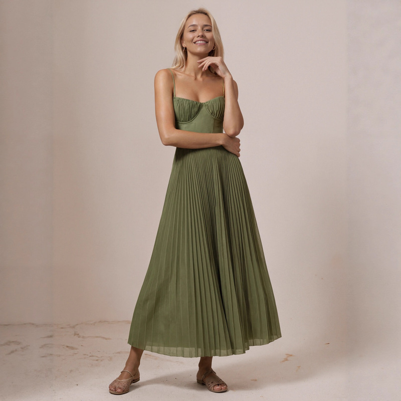 Cross-Border Foreign Trade Amazon European and American New Style 2025 Prom Bridesmaid Evening Dress Backless Deep V Sexy Dress for Women