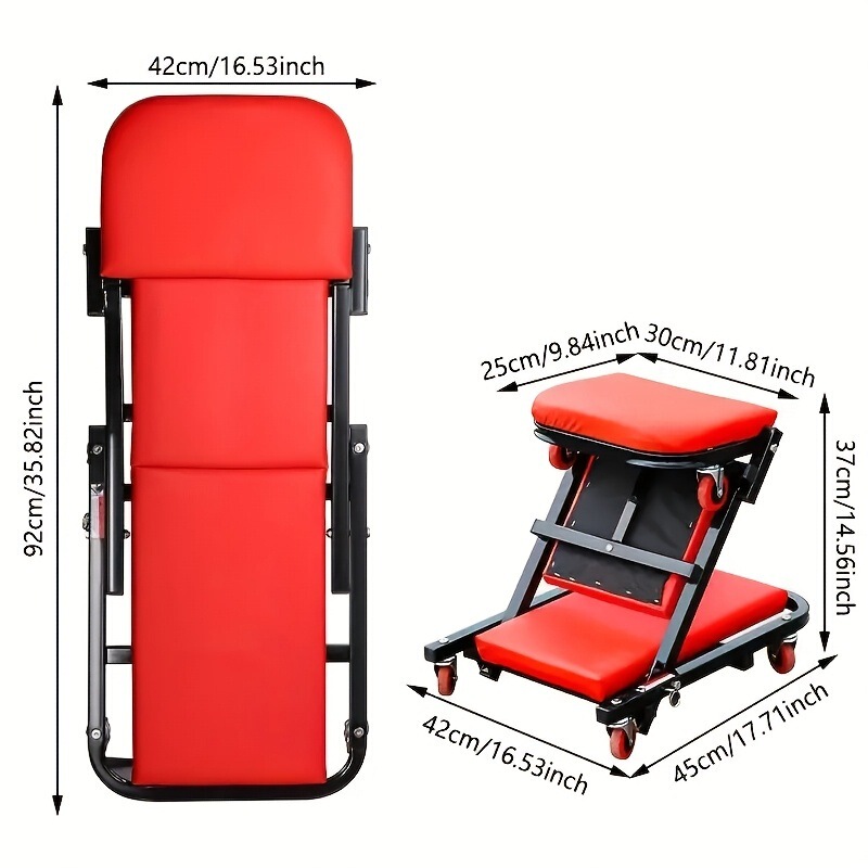 2 in 1 Mechanics Creeper 36 Inch Z Shape Foldable Creeper|undefined