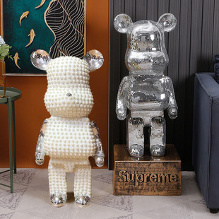 Violent Bear Internet Celebrity Large Floor Bar Home Living Room Bar Decorations Piggy Bank Housewarming New Home Gift Soft Dress