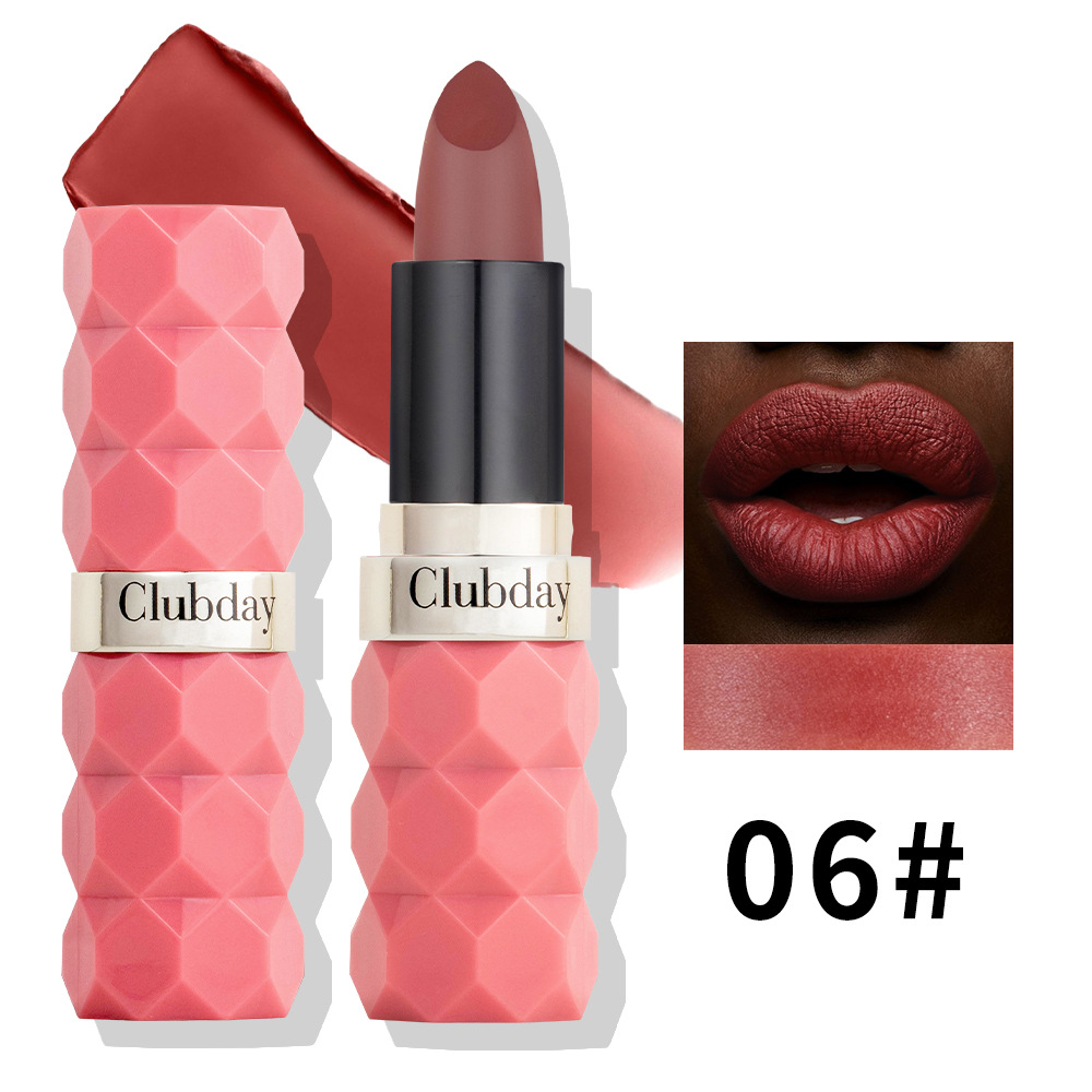 Clubday diamond-cut matte lipstick, non-fading and non-sticky velvet 8-color matte lipstick undefined