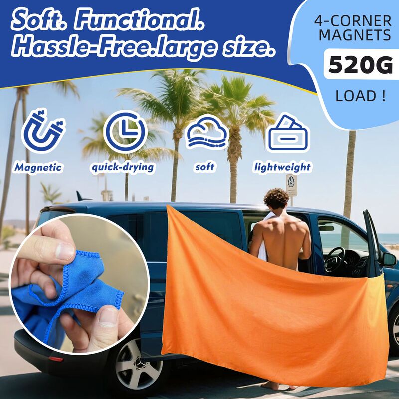 Outdoor Magnetic Bath Towel, Magnetic Bath Towel, Extra Large Quick-Drying Beach Towel, Swimming Bath Towel, Portable Travel Cross-Border Amazon