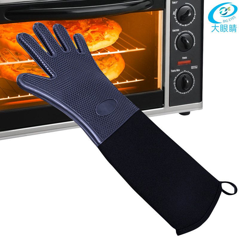 Big Eye Honeycomb Extended Silicone Gloves Thickened Microwave Oven…
