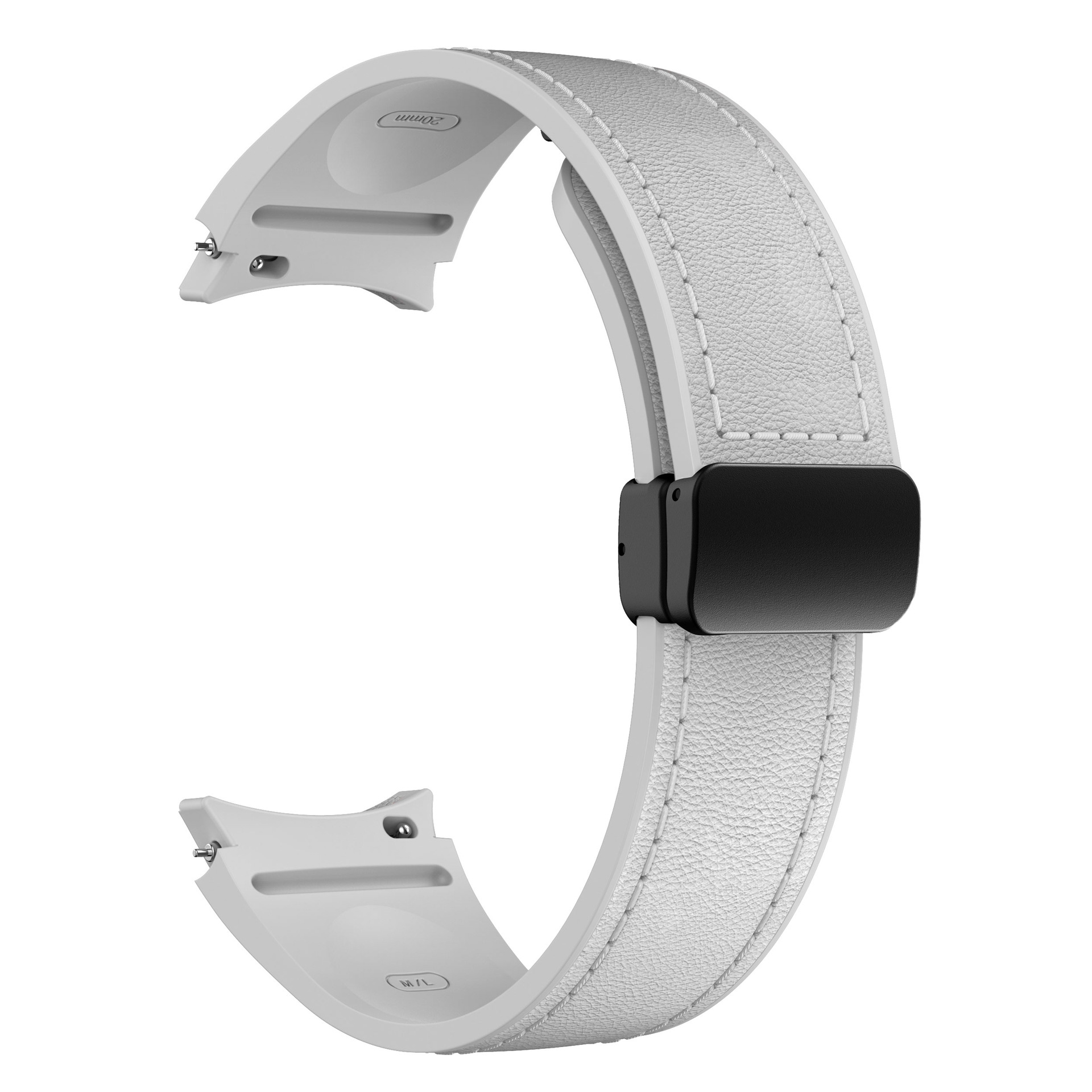 Aplicable a Samsung Galaxy Watch watch6/5/4 cuero de silicona hebilla magnética 20mm Correa inteligente