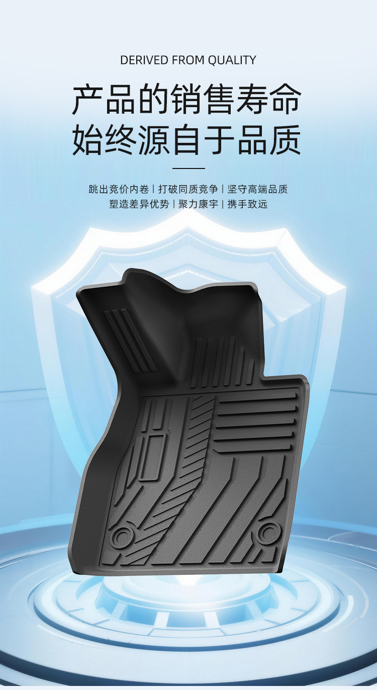 Suitable for 20-24 Models of Chevrolet Corvette Car Floor Mats, Environmentally Friendly Tpe Floor Mats, Trunk Mats