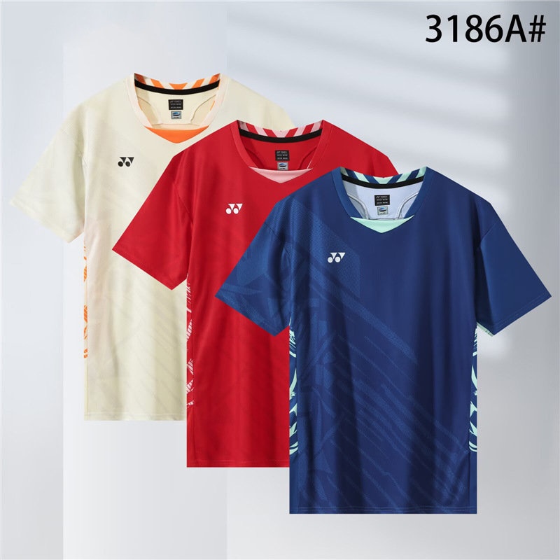 2025新款YY羽毛球服大赛服短袖男女款速干透气训练服大赛服|undefined