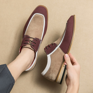 �羳��a48ƴɫƤЬ��ĥɰƤľ����Ӣ���Lϵleather shoes