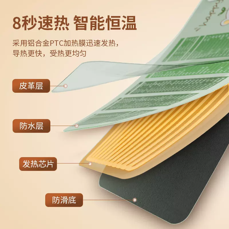 加工定制发热鼠标垫颜色logo尺寸超大号一体式桌垫礼物礼品