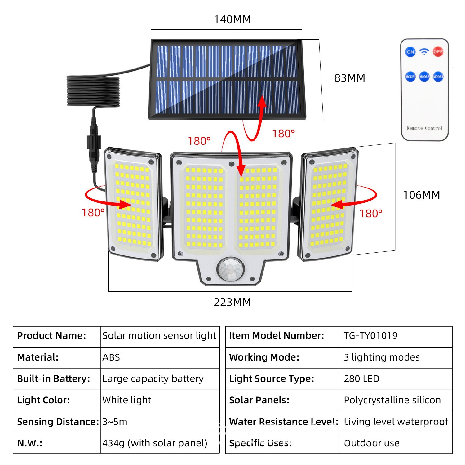 lámpara de iluminación solar lámpara de pared impermeable exterior lámpara de inducción automática del cuerpo humano lámpara de jardín lámpara de patio lámpara de garaje