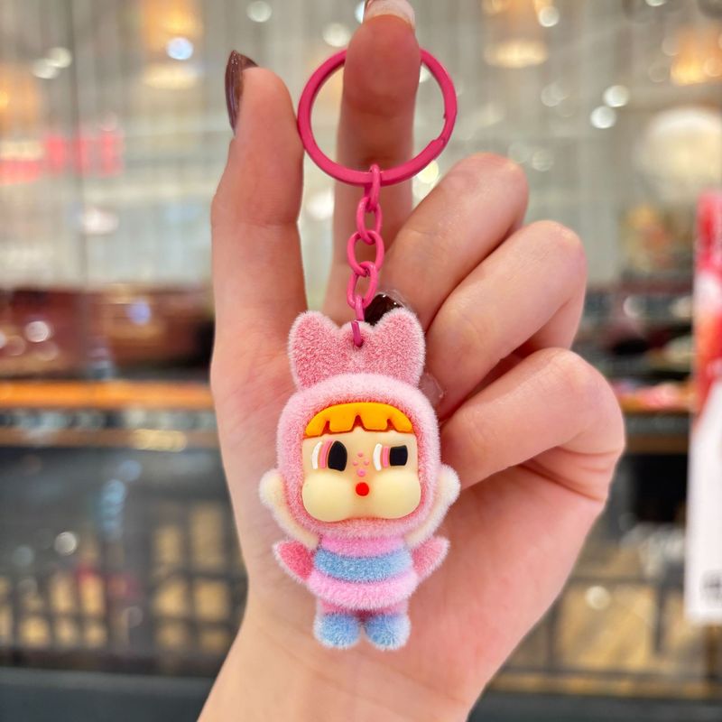 植毛泣き人形キーホルダーかわいいアニメ人形クロスボーダーキーホルダーかばんストラップメーカー卸売り|undefined
