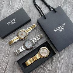 European and American Style Diamond-Studded Lady's Quartz Watch with a Large Dial, Hip-Hop Fashion Men's Watch for Trendsetters