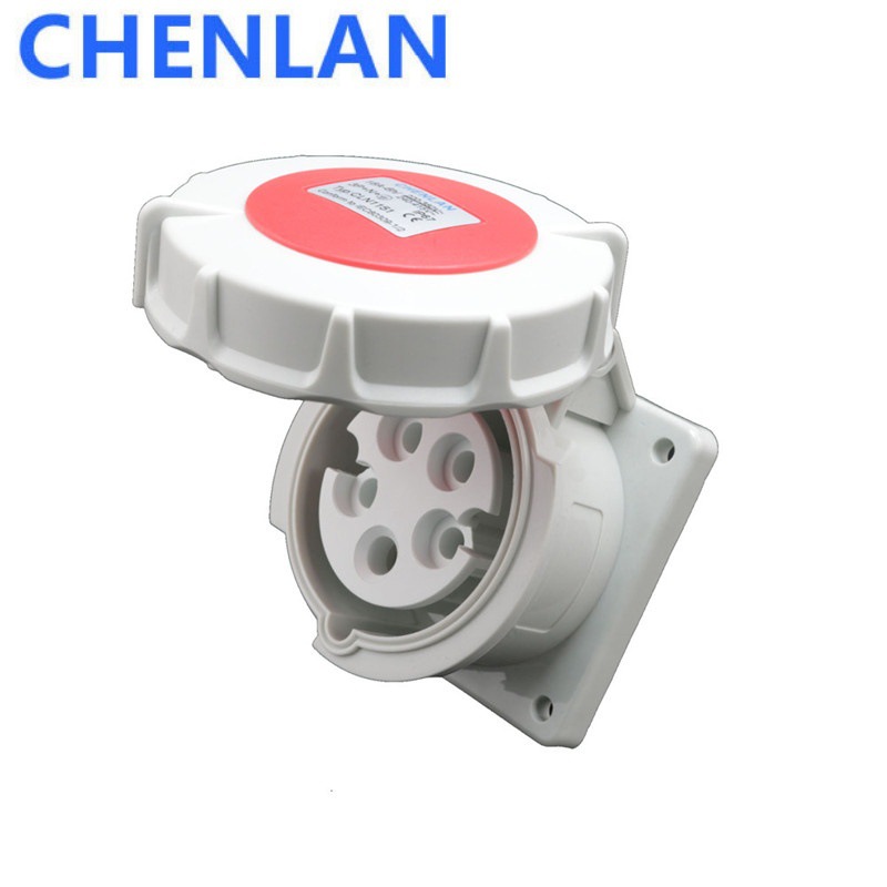IP67防水工业母插座三相五孔32A-6H 3P+N+E 220-380V/240-40V欧标