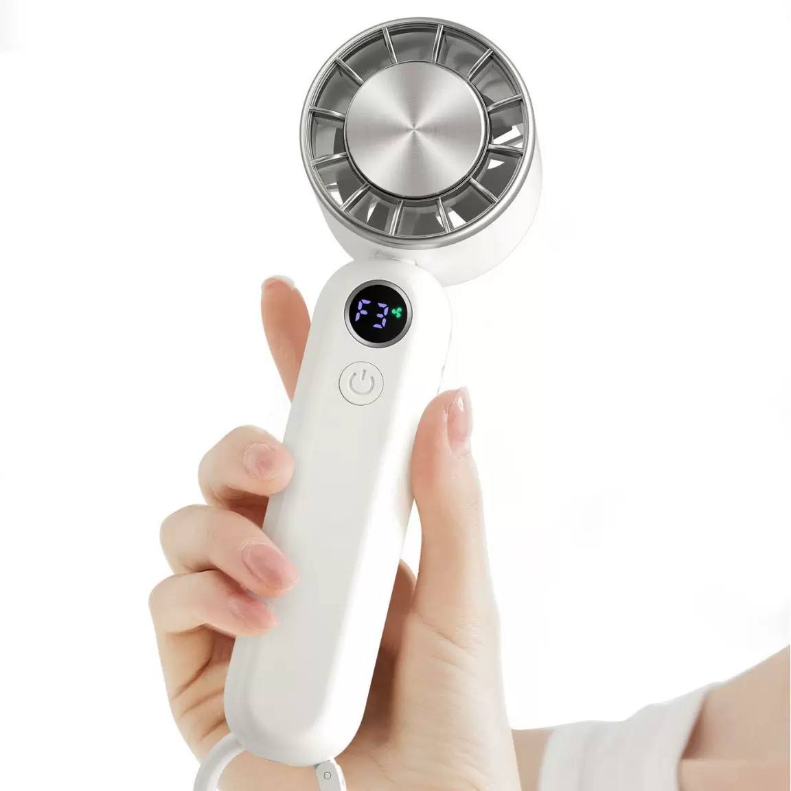 2025手持冷敷风扇家用制冷迷你风扇数显小风扇户外冰敷便携电风扇