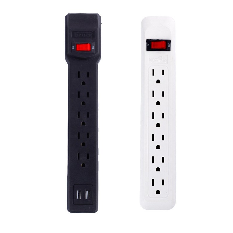 Estándar americano de estilo sudamericano enchufe dos enchufes planos y redondos USB-C carga TYPE-C conector placa de enchufe fila enchufe