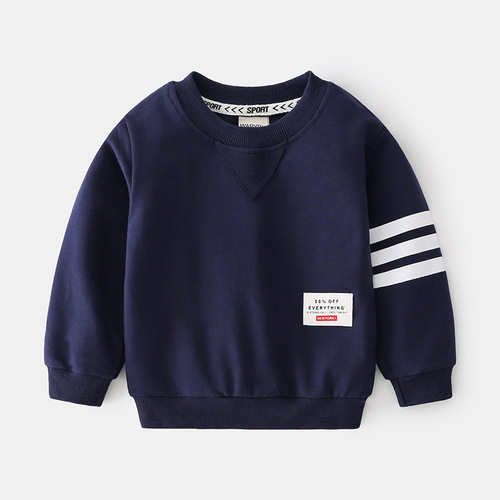 Boys Casual Tops  Spring and Autumn Children's Clothing Baby Sweater Striped Pullover Children's Sweatshirt One Piece Dropshipping