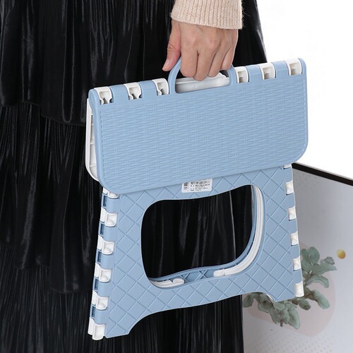 Simple foldable stool household adult plastic chair seam storage foldable small stool outdoor portable fishing stool