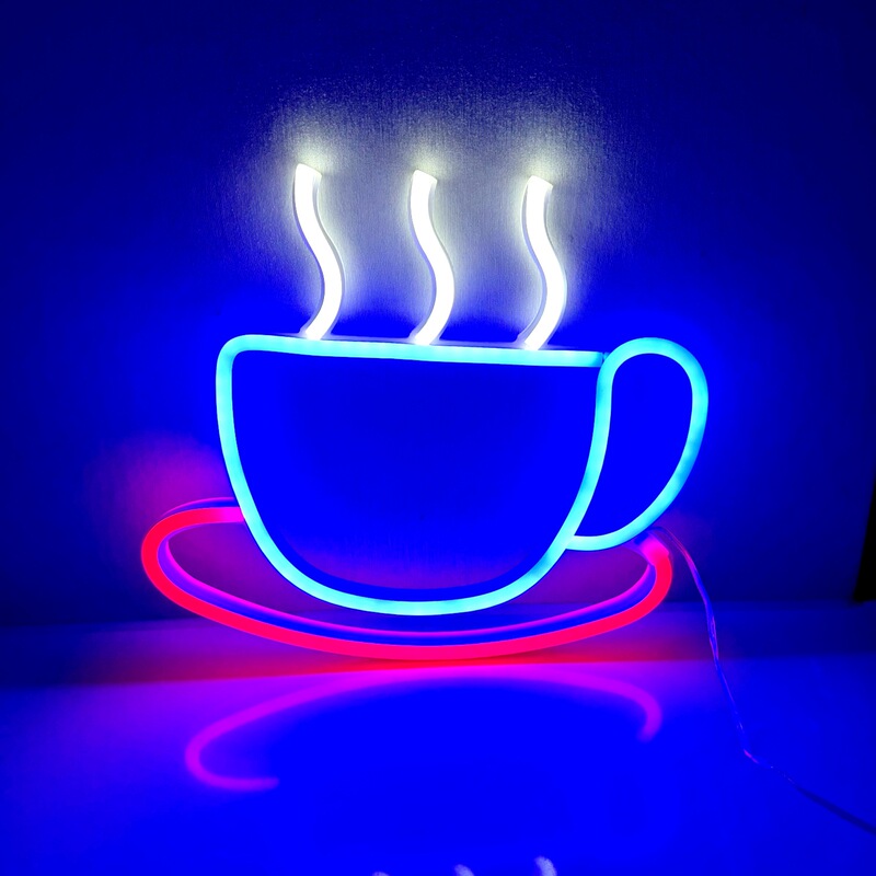 Coffee Cup Led Neon Light Cross-Border E-Commerce In-Stock Home Decor Cafe Wall Decoration Light Birthday Party Festival Coffee Cup Led Neon Light Cross-Border E-Commerce In-Stock Home Decor Cafe Wall Decoration Light Birthday Party Festival