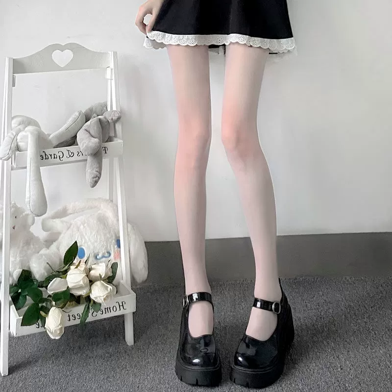 Прозрачные колготки Lolita, белые прозрачные летние тонкие колготки, one size