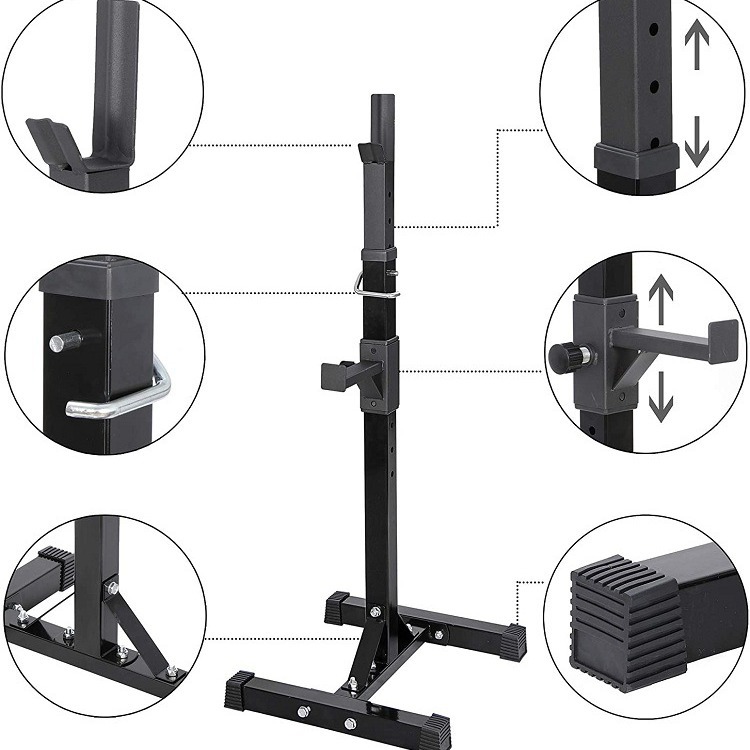 Barbell rack Squat rack Press de Banco equipo de fitness hogar hombres pórtico Banco push cama Barbell traje ajustable altura