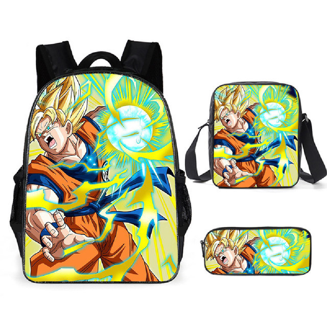 Mochila Dragon Ball de animación transfronteriza, mochila para estudiantes de Dragonball, mochila de poliéster Wukong, bolso de hombro