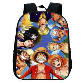 新品印花幼儿园 海贼王 one piece书包 卡通12寸双肩背包休闲轻便