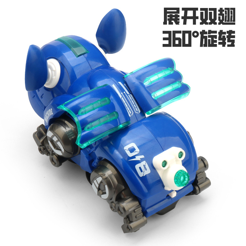 Nuevo truco eléctrico de rotación robot perro Universal música iluminación mecánica perro violento perro de juguete eléctrico al por mayor