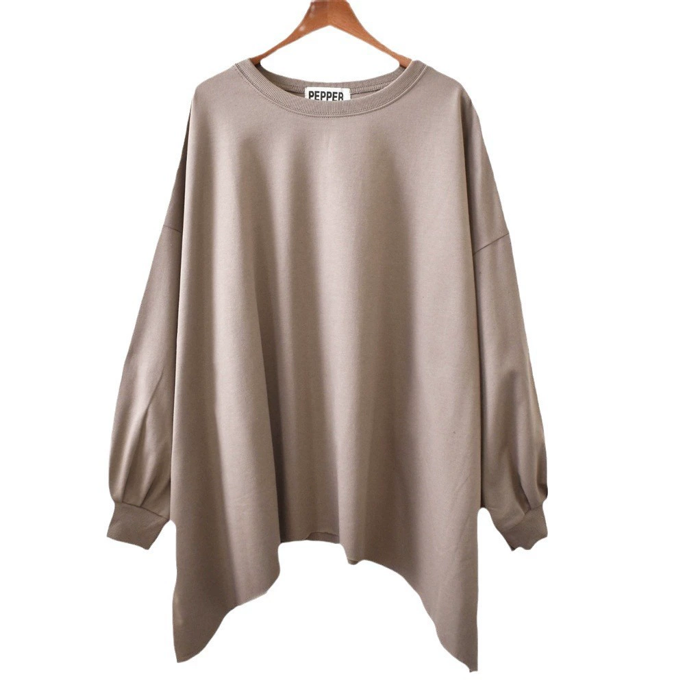 Oversized Sweatshirt, Plus Size Autumn Leisure, One Size Fits All, Fitted Hem