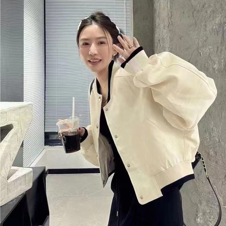 美式风棒球服外套女春秋2025新款小个子运动休闲百搭短款夹克上衣|undefined