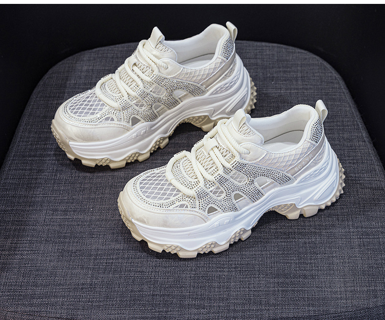 Giày sneaker nữ đế dày tăng chiều cao lưới thoáng khí mùa hè 2026 — Trắng 5075, Champagne 5075, Tím 5075 chi tiết 15