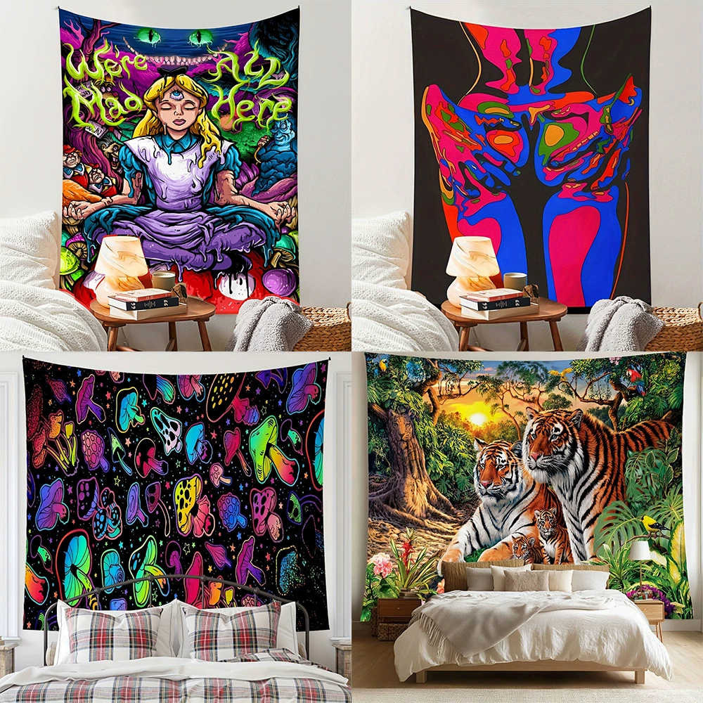 Гобелен Амазонки Таро Гобелен ins Психоделический настенный ковер фон ткань предка ткань висячий гобелен оптом оптом