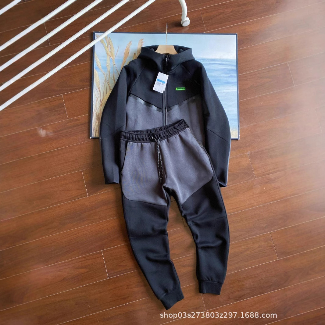 25Ss Spring and Autumn Cross Small Hook Windwalker Series Men's Sports Zipper Hoodie Knitted Sweatshirt Suit